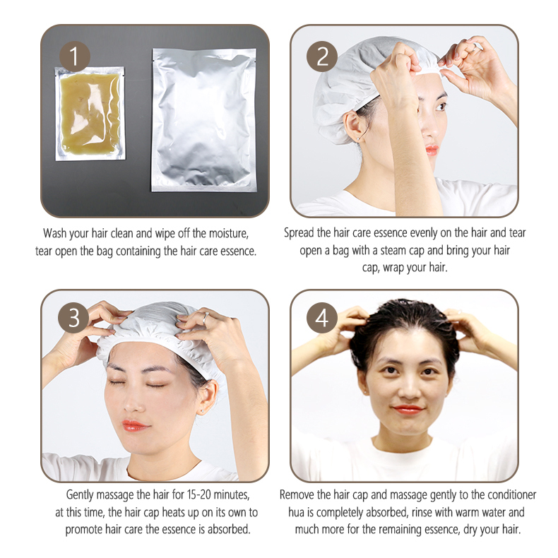 Private Label Self Heating Natural Argan Oil & Hyaluronic Acid Hair Mask for Repair & Fall Treatment - 4